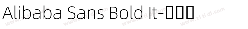 Alibaba Sans Bold It字体转换